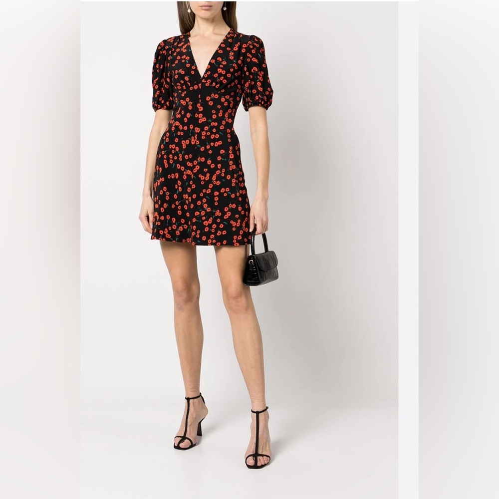 STAUD MILA PRINTED POPPY DRESS